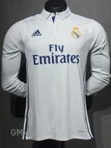 2016-2017 RMA Home Player Version 长袖球员 Long Sleeve Retro Soccer Jersey