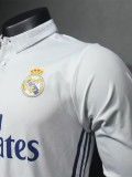 2016-2017 RMA Home Player Version 长袖球员 Long Sleeve Retro Soccer Jersey