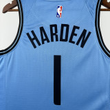 24-25 Clippers HARDEN #1 Blue City Edition Top Quality Hot Pressing NBA Jersey