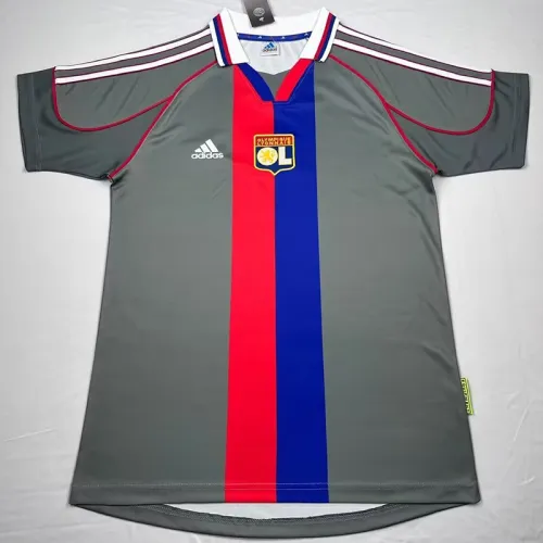 2000-2001 Lyon Away Gray Retro Soccer Jersey