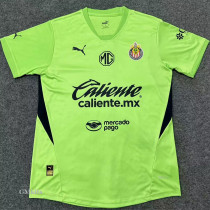 24-25 Chivas Fluorescent Green Goalkeeper Soccer Jersey