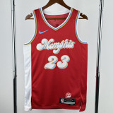 24-25 Grizzlies ROSE #23 Red City Edition Top Quality Hot Pressing NBA Jersey