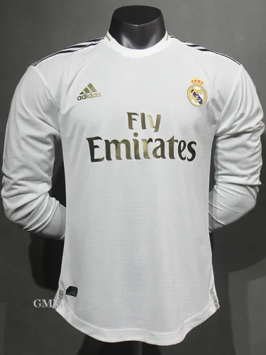 2019-2020 RMA Home Player Version Long Sleeve Retro Soccer Jersey
