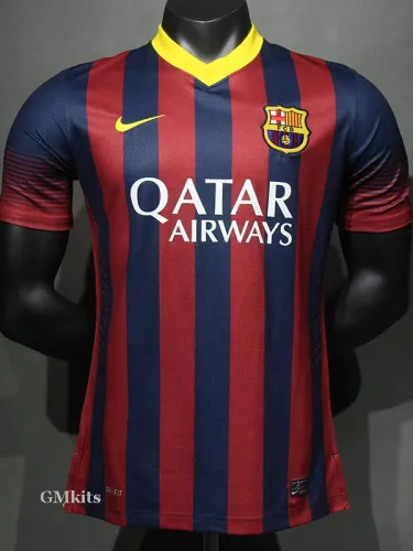 2013-2014 BAR Home Player Version Retro Soccer Jersey