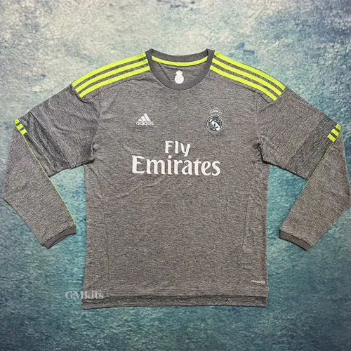 2015-2016 RMA Away Long Sleeve Retro Soccer Jersey