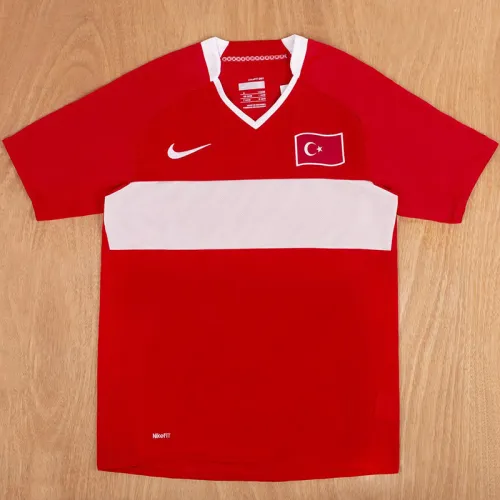2008 Turkey Red Retro Soccer Jersey