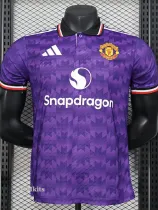 24-25 Man Utd Purple Special Edition Player Version Training shirts *翻领