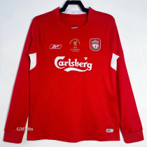 2004-2005 LIV Home Long Sleeve Retro Soccer Jersey (长袖)前带字