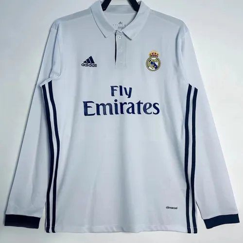 2016-2017 RMA Home Long Sleeve Retro Soccer Jersey