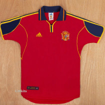 2000 Spain Home Retro Soccer Jersey