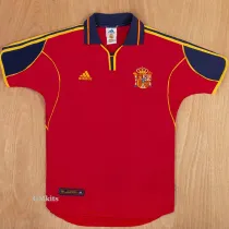 2000 Spain Home Retro Soccer Jersey