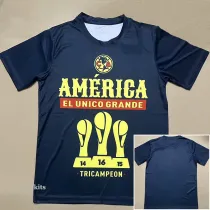 24-25 Club America Royal Blue Champion Training shirts (背后没图案)