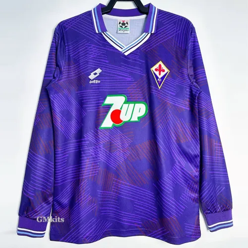 1992-1993 Fiorentina Home Retro Long Sleeve Soccer Jersey