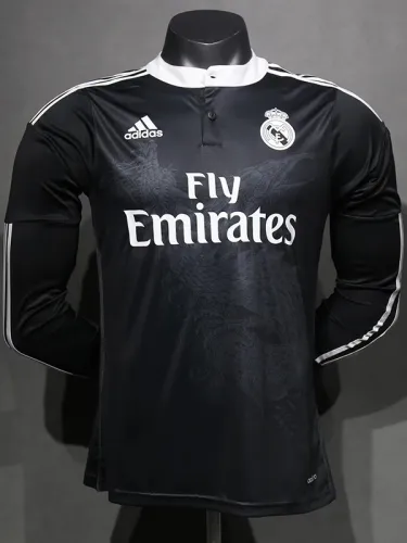 2014-2015 RMA Away Player Version Long Sleeve Retro Soccer Jersey