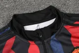 24-25 Man Utd Blue red Kids Half Pull Tracksuit (童装)(半拉链)