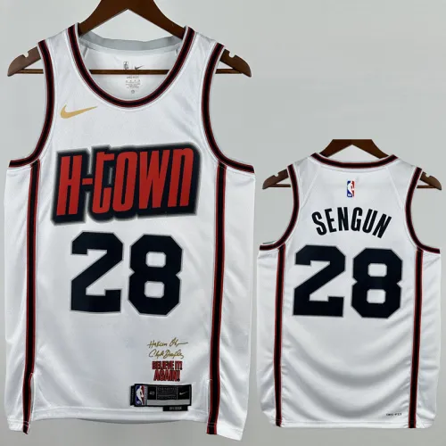24-25 ROCKETS SENGUN #28 White City Edition Top Quality Hot Pressing NBA Jersey