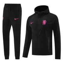 24-25 CHE Black Hoodie Jacket Tracksuit #01