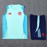 24-25 Flamengo Light green Tank top and shorts suit