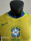 25-26 Brazil Home Player Version Soccer Jersey #带星