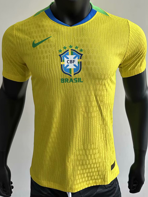 25-26 Brazil Home Player Version Soccer Jersey #带星