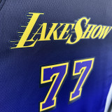 24-25 Lakers DONCIC #77 Royal blue City Edition Top Quality Hot Pressing NBA Jersey