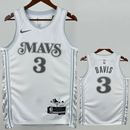 24-25 Dallas Mavericks DAVIS #3 White City Edition Top Quality Hot Pressing NBA Jersey
