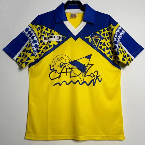 1991-1992 Cadiz Home Retro Soccer Jersey