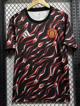 24-25 Man Utd Red Black Fans Training shirts
