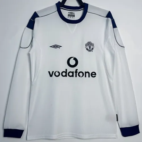 1999-2000 Man Utd Third Long Sleeve Retro Soccer Jersey