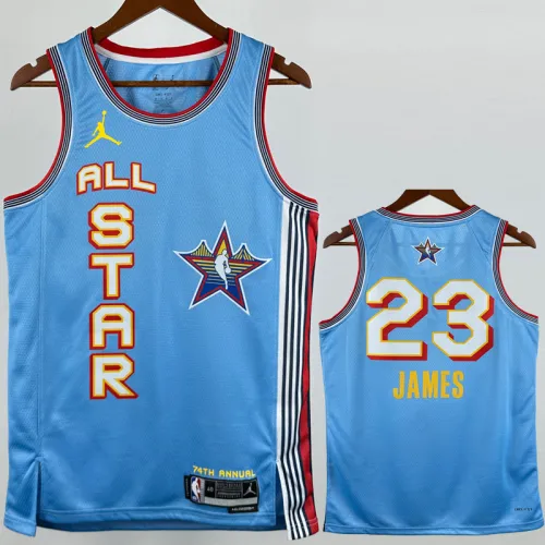 25-26 ALL-STAR JAMES #23 Light blue Top Quality Hot Pressing NBA Jersey