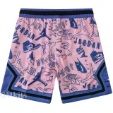 C2444 AJ Pink Blue Casual Short Pants