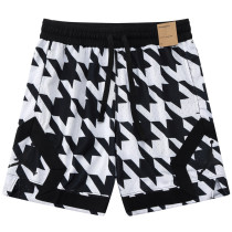C2446 AJ Black White Casual Short Pants