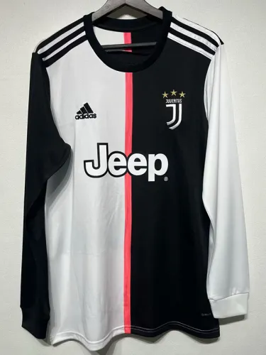 2019-2020 JUV Home Retro Long Sleeve Soccer Jersey