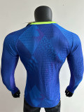 25-26 Brazil Away Long Sleeve Player Version Soccer Jersey (长袖球员)(带星)