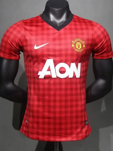 2012-2013 Man Utd Home Player Version Retro Soccer Jersey