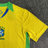 25-26 Brazil Home Fans Soccer Jersey (带星)