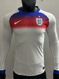 25-26 England Home Long Sleeve Player Version Soccer Jersey (长袖球员)
