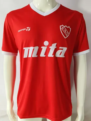 1985-1986 CA Independiente Red Retro Soccer Jersey
