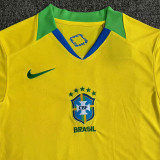 25-26 Brazil Home Fans Soccer Jersey (带星)