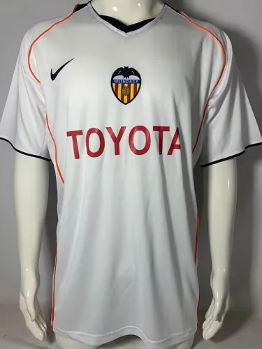 2004-2005 Valencia Home Retro Soccer Jersey
