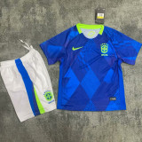 25-26 Brazil Away Kids Soccer Jersey