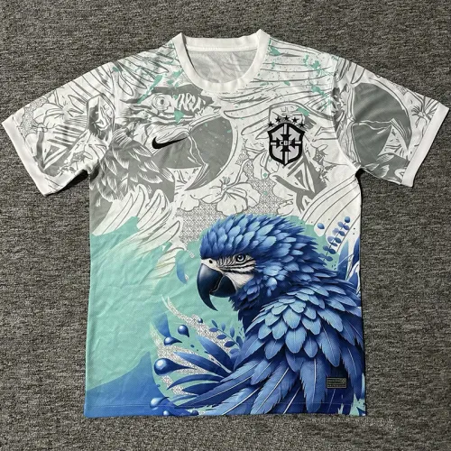 25-26 Brazil Special Edition Blue White Fans Soccer Jersey