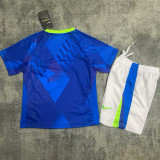 25-26 Brazil Away Kids Soccer Jersey