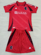 25-26 ST Louis City Home Kids Soccer Jersey *带章
