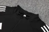 2025 AD Black Half Pull Tracksuit (半拉链)