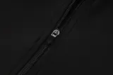 2025 AD Black Half Pull Tracksuit (半拉链)
