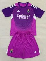 25-26 RMA Purple GoalKeeper Kids Soccer Jersey
