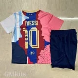 25-26 MESSI #10 Special Edition Kids Soccer Jersey (右粉色)