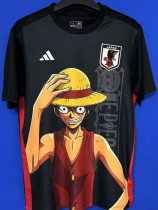 25-26 Japan Black Special Edition Fans Soccer Jersey (草帽路飞)
