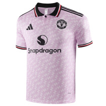 25-26 Man Utd Pink Polo Short Sleeve
